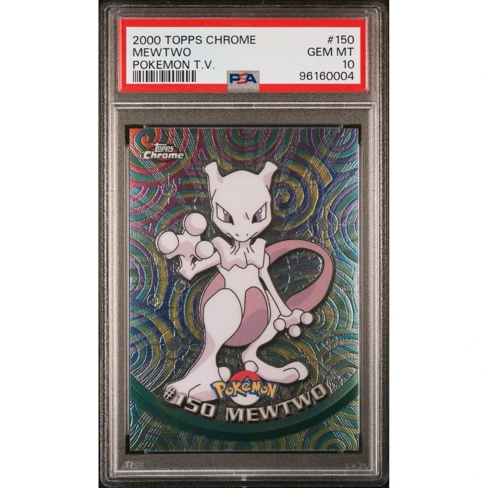 2000 TOPPS CHROME POKEMON T.V. #150 MEWTWO PSA 10